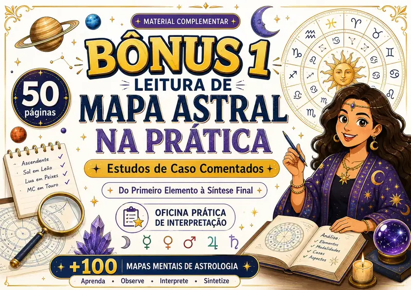 Capa do Bônus 1 — Leitura de Mapa Astral na Prática
